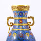 An exquisite cloisonne lotus pattern amphora