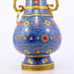 An exquisite cloisonne lotus pattern amphora