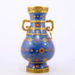 An exquisite cloisonne lotus pattern amphora