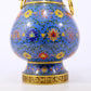 An exquisite cloisonne lotus pattern amphora