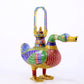 An exquisite cloisonné duck-shaped ewer