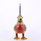 An exquisite cloisonné duck-shaped ewer