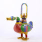 An exquisite cloisonné duck-shaped ewer