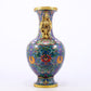 An exquisite cloisonné vase with lotus pattern and phoenix ears