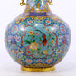 An exquisite cloisonne flower and bird pattern dragon ear vase