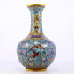 An exquisite cloisonne flower and bird pattern dragon ear vase