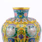 An exquisite cloisonné vase with 'Lotus and Crane' pattern