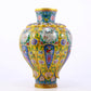 An exquisite cloisonné vase with 'Lotus and Crane' pattern