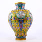 An exquisite cloisonné vase with 'Lotus and Crane' pattern