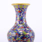 An exquisite cloisonné 'Crane and Bat' pattern vase