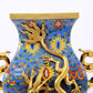 An exquisite cloisonné vase with 'Lotus and dragon' pattern