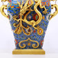 An exquisite cloisonné vase with 'Lotus and dragon' pattern