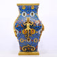 An exquisite cloisonné vase with 'Lotus and dragon' pattern