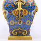 An exquisite cloisonné vase with 'Lotus and dragon' pattern