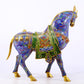 An exquisite cloisonné horse ornament