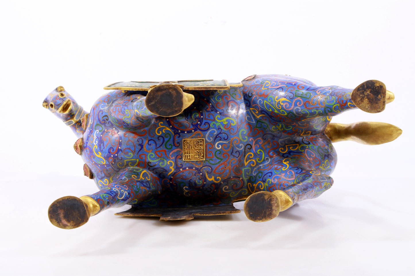 An exquisite cloisonné horse ornament