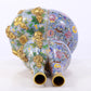 An exquisite cloisonné gourd-shaped vase with lotus pattern