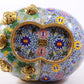 An exquisite cloisonné gourd-shaped vase with lotus pattern