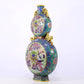 An exquisite cloisonne 'auspicious clouds and dragon' pattern gourd-shaped amphorae