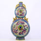 An exquisite cloisonne 'auspicious clouds and dragon' pattern gourd-shaped amphorae