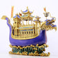 A stunning cloisonné dragon boat ornament