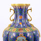 A stunning cloisonné vase with flower and bird patterns