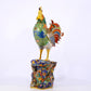 An exquisite cloisonné rooster ornament