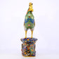 An exquisite cloisonné rooster ornament