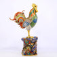 An exquisite cloisonné rooster ornament