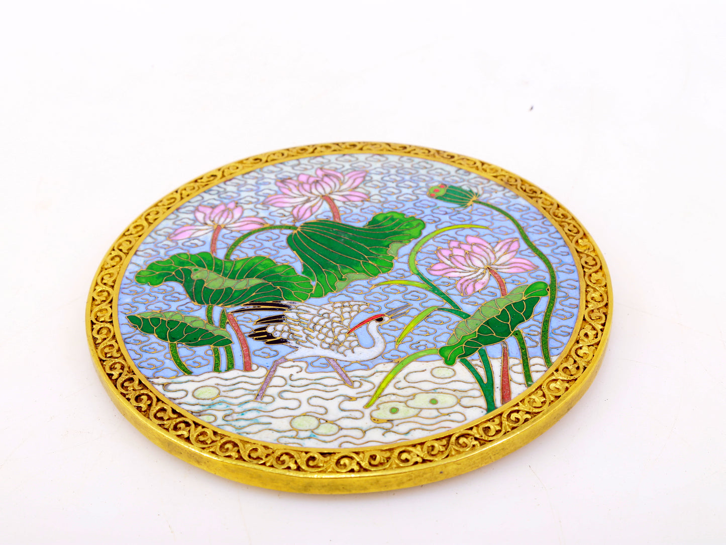 A perfect cloisonne auspicious animal screen