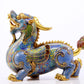 A pair of precious cloisonné unicorn ornaments