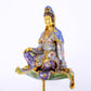 A serene cloisonné statue of Guanyin