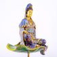 A serene cloisonné statue of Guanyin