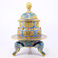 A perfect cloisonné 'Lotus and Eight dharma-vessel' pattern tripod censer