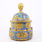 A perfect cloisonné 'Lotus and Eight dharma-vessel' pattern tripod censer