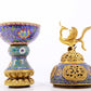 A rare cloisonné 'Lotus and phoenix' censer