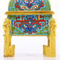 An exquisite cloisonne animal face stove