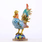 An exquisite cloisonné rooster ornament