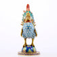 An exquisite cloisonné rooster ornament