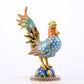 An exquisite cloisonné rooster ornament