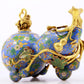 An exquisite cloisonné gourd vase