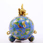 An exquisite cloisonné gourd vase