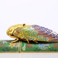 An exquisite cloisonne 'cicada' shaped box