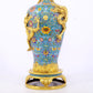 pair of stunning cloisonné vases with 'tangled lotus and dragon' patterns