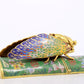 An exquisite cloisonne 'cicada' shaped box