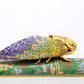 An exquisite cloisonne 'cicada' shaped box