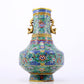 An exquisite cloisonne lotus pattern amphora