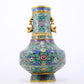 An exquisite cloisonne lotus pattern amphora