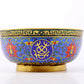 An exquisite cloisonné bowl with lotus pattern