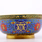 An exquisite cloisonné bowl with lotus pattern